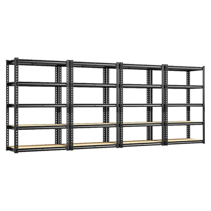 Justerbar metallhylla med 5 hyllplan och 915 kg maxbelastning – FlexiRack™