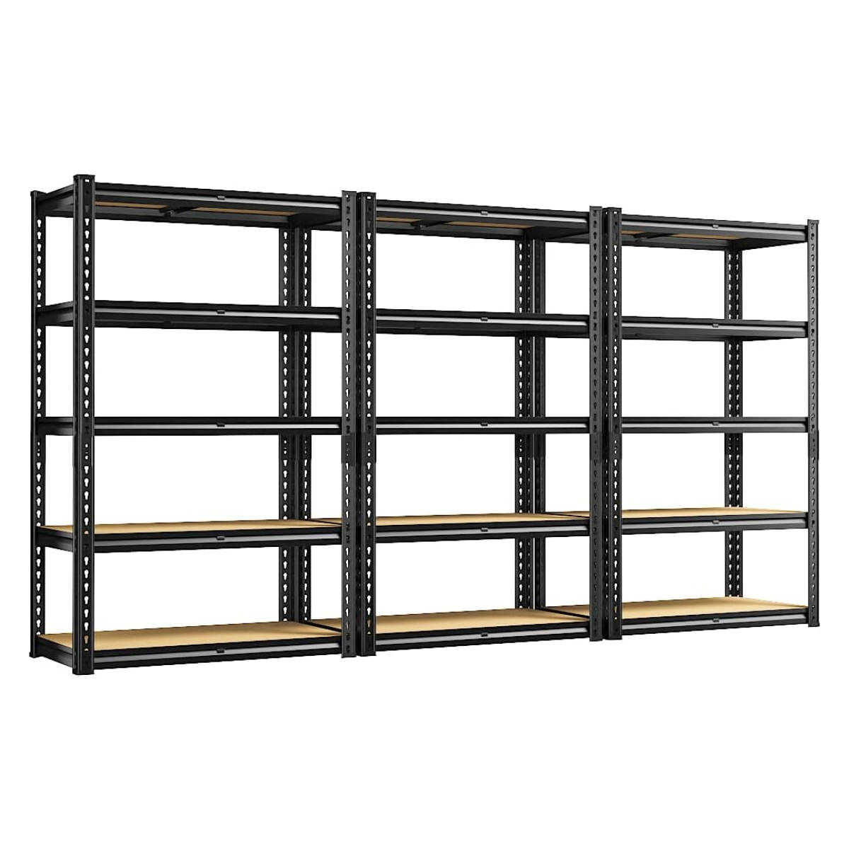 Justerbar metallhylla med 5 hyllplan och 915 kg maxbelastning – FlexiRack™