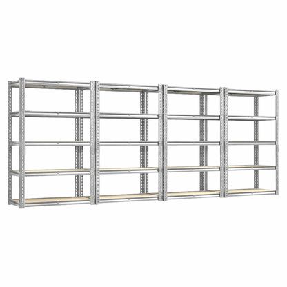 Justerbar metallhylla med 5 hyllplan och 915 kg maxbelastning – FlexiRack™
